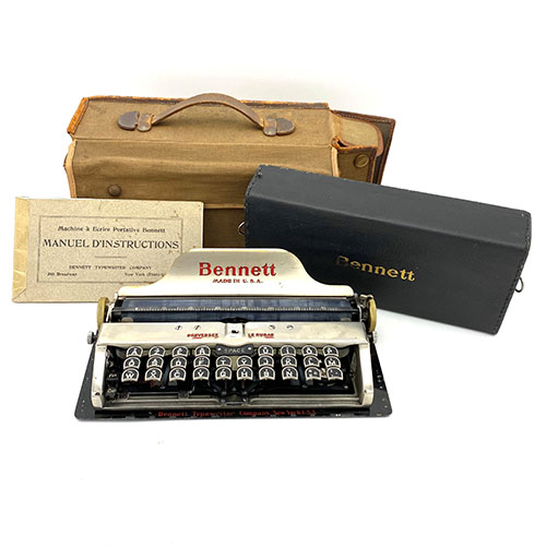 Bennet silver typewriter