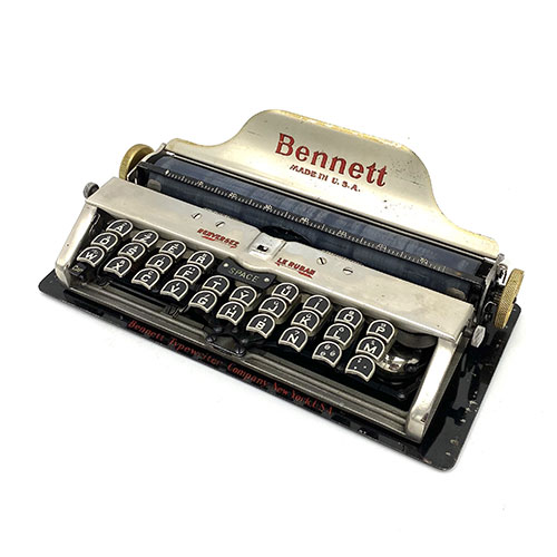 Bennet silver typewriter