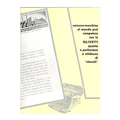 Deplian pubblicitario Olivetti M40