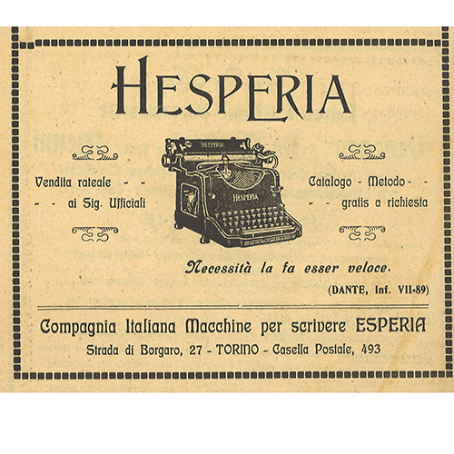 Pubblicità Hesperia