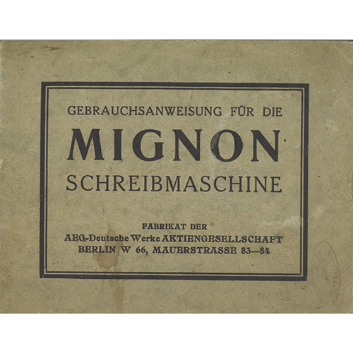 Libretto istruzioni in tedesco Mignon 4