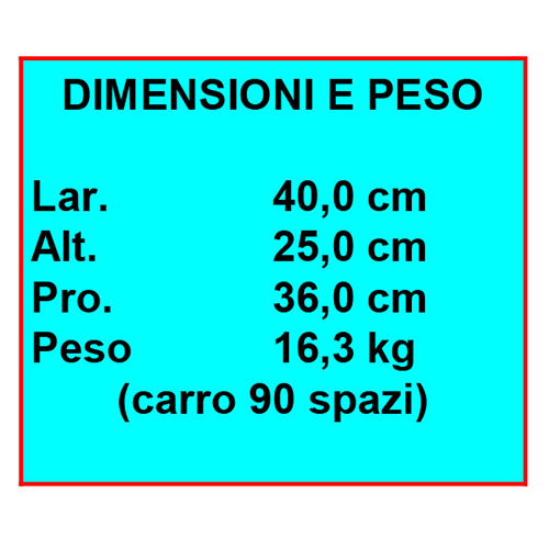 Dimensioni e Peso Olivetti M40