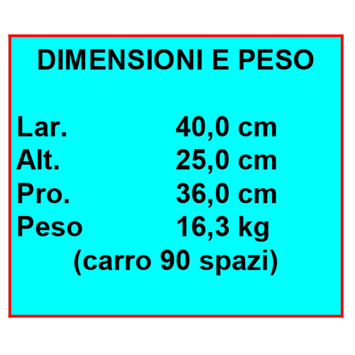 Dimensione e peso Olivetti M40/2