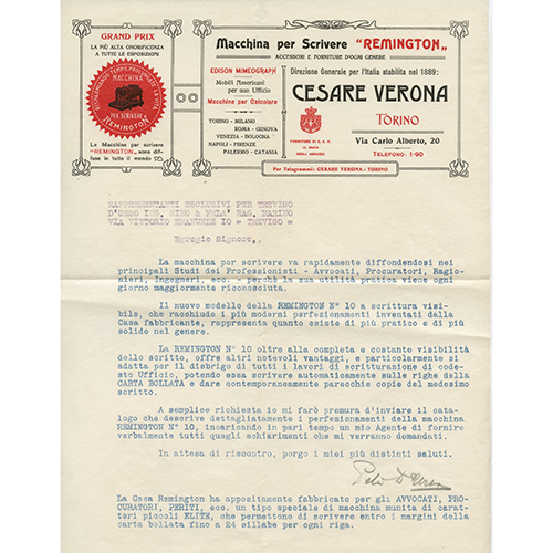 Lettera Cesare Verona -Remington10